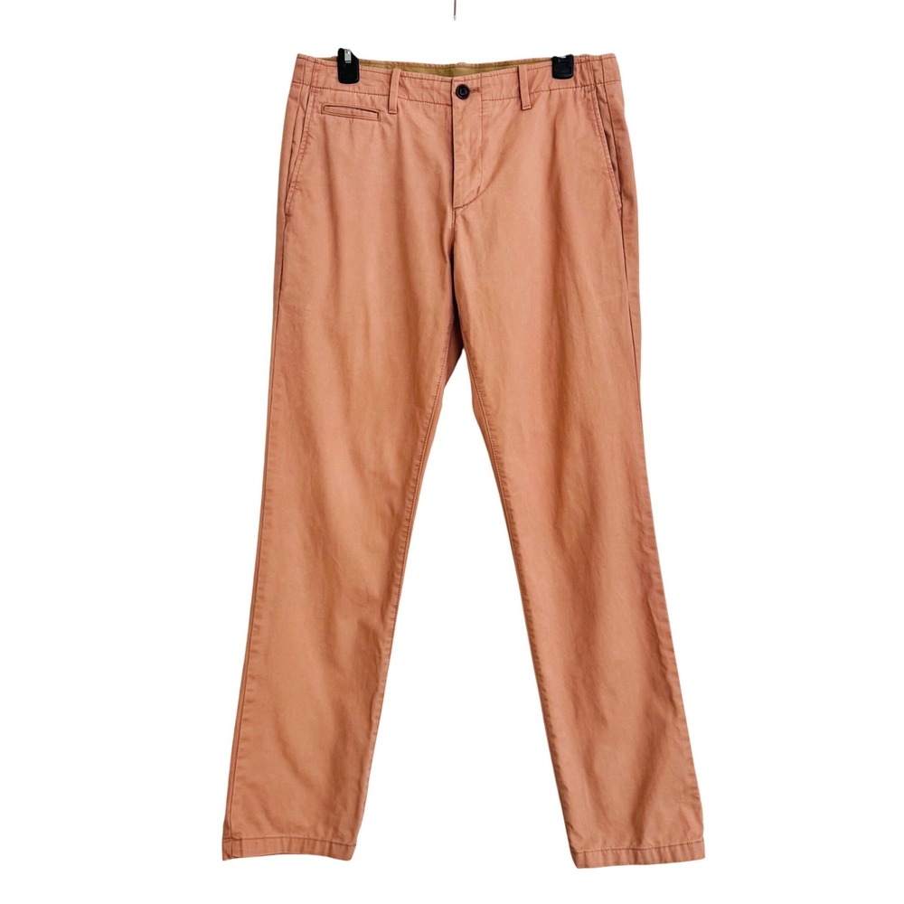 Gap Lived-In Slim Chino Pants Mens 32x32 Light Salmon Cotton Trousers